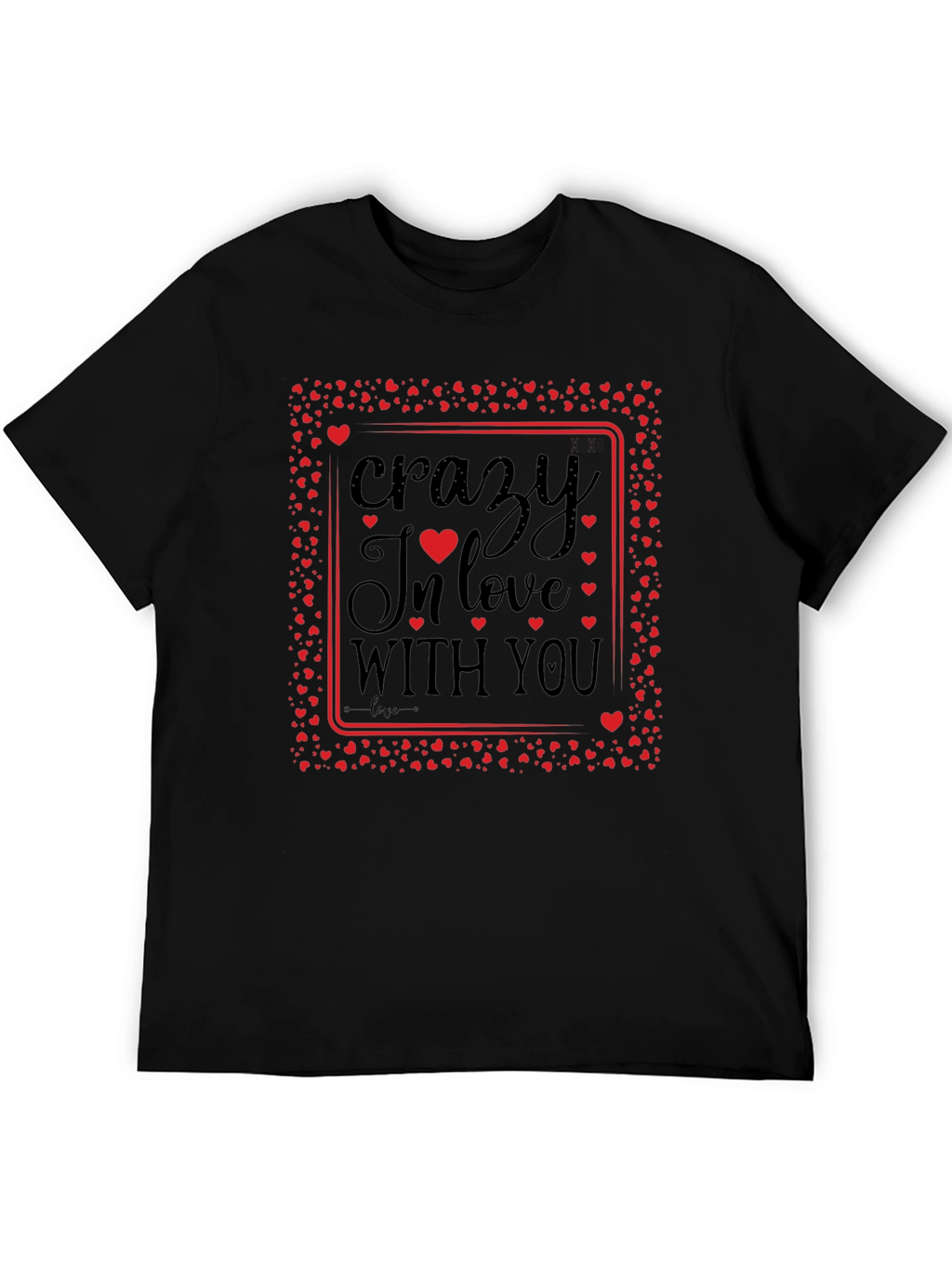 Crazy In Love With You Black Graphic Tee