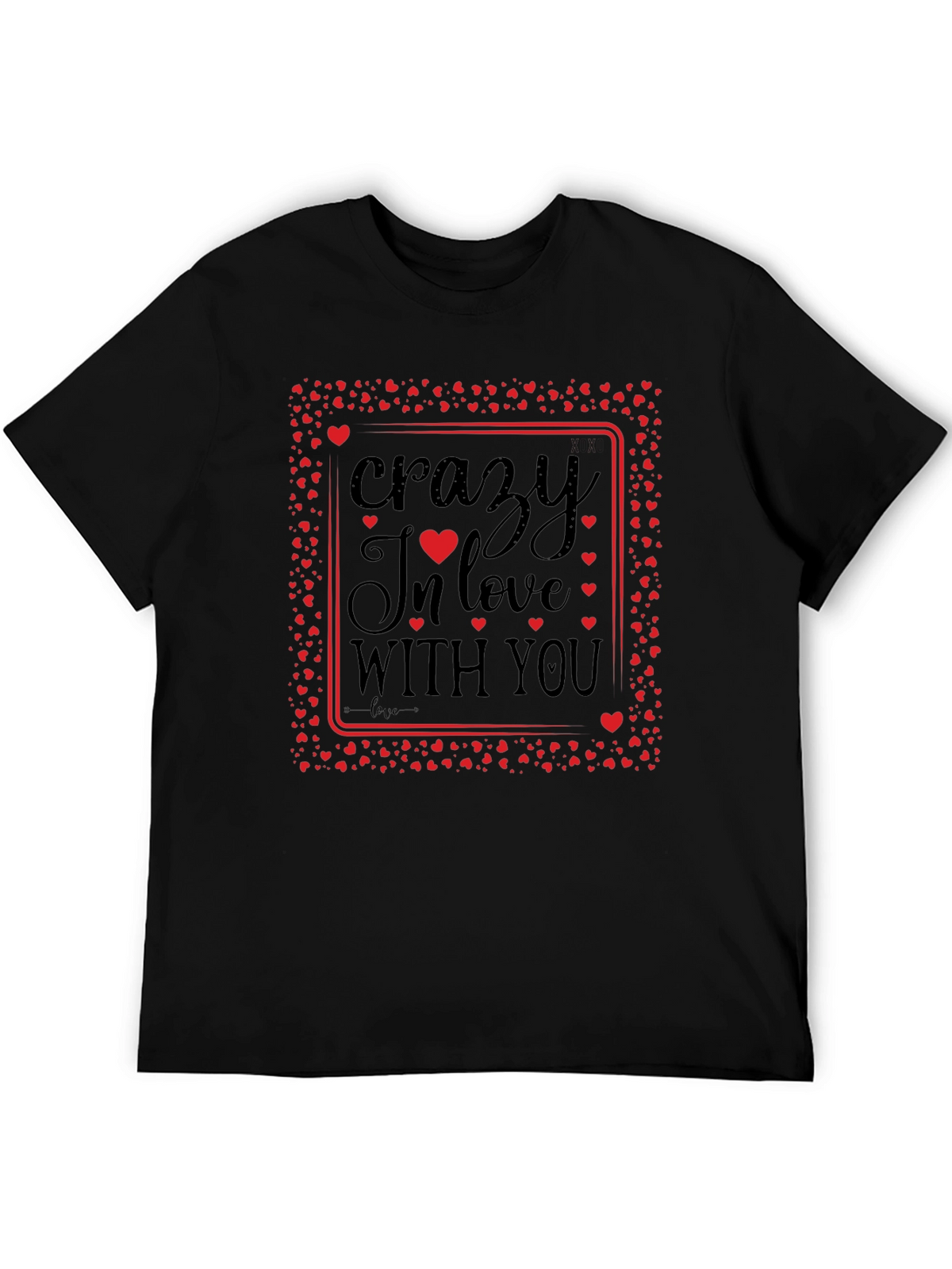 Crazy In Love With You Black Graphic Tee