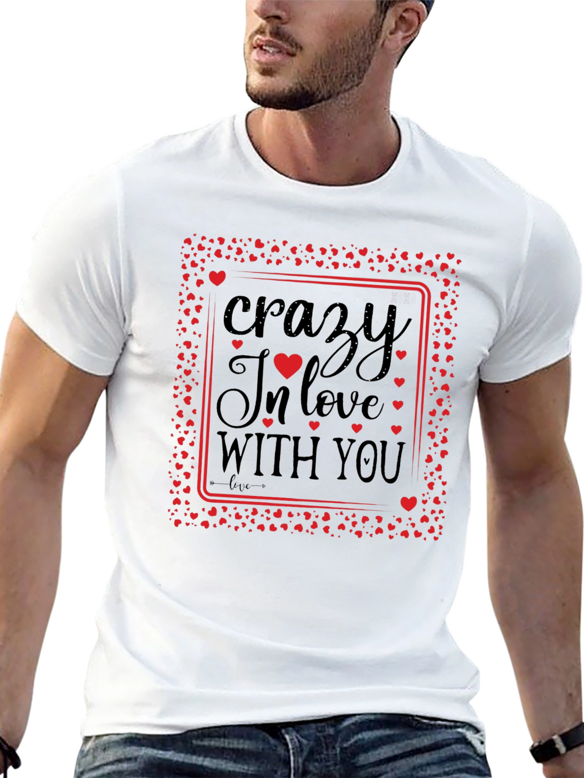 Crazy In Love With You Black Graphic Tee
