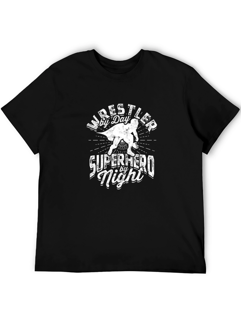 Wrestler Superhero Graphic T-Shirt