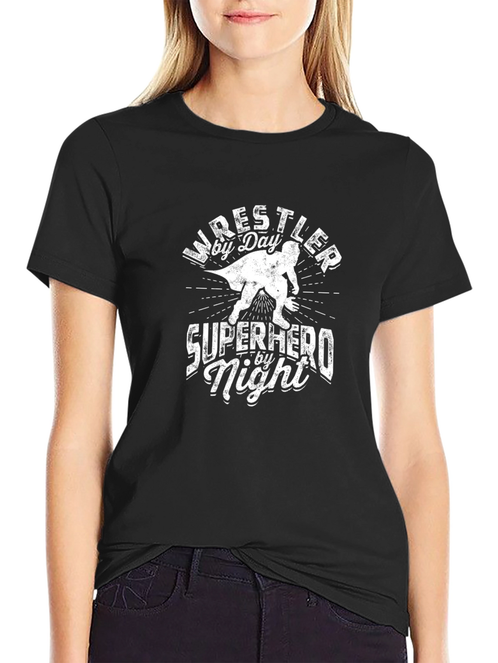 Wrestler Superhero Graphic T-Shirt