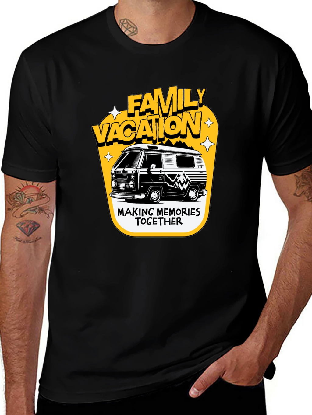 Family Vacation Camper Van Graphic Tee