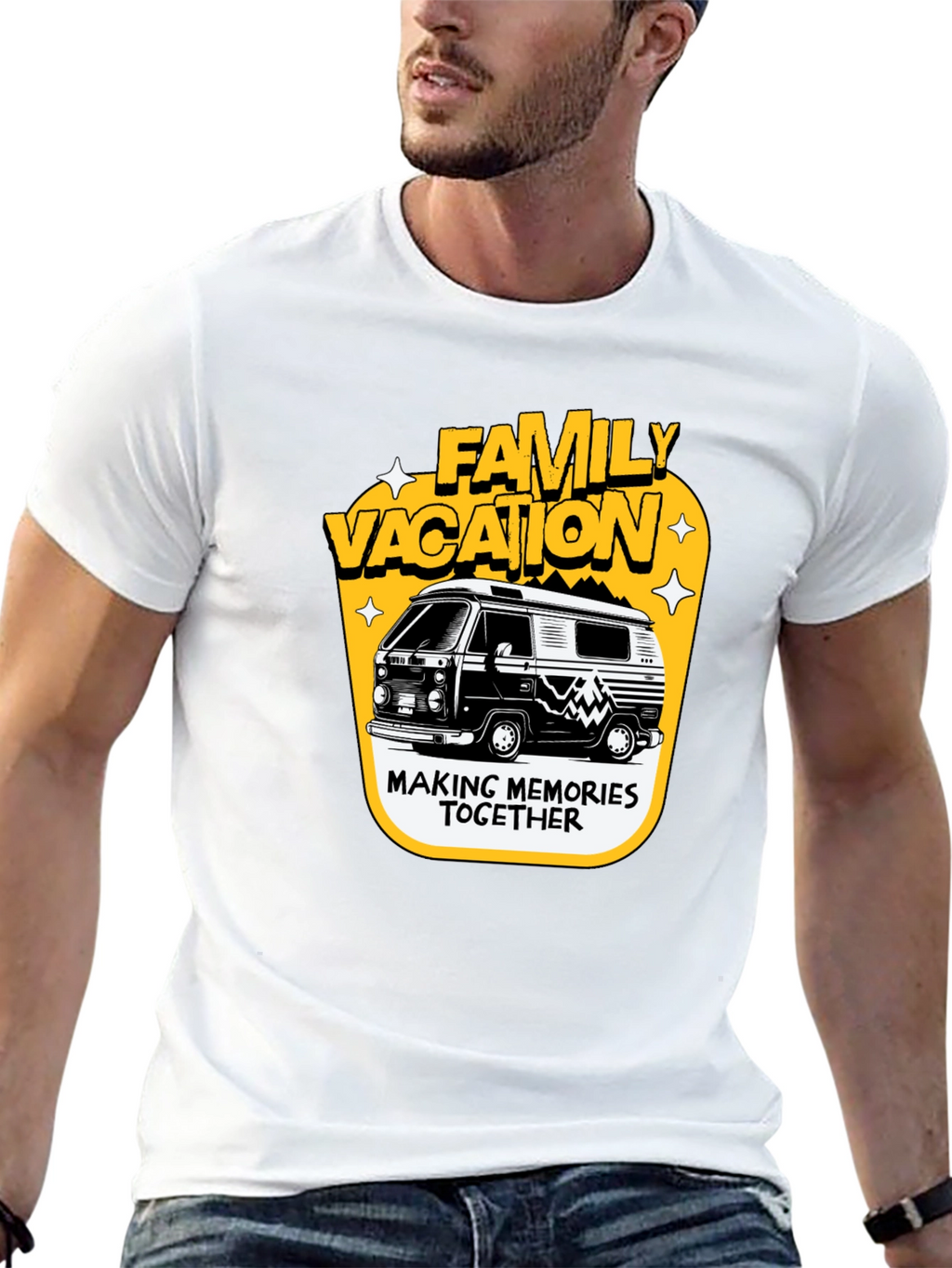 Family Vacation Camper Van Graphic Tee