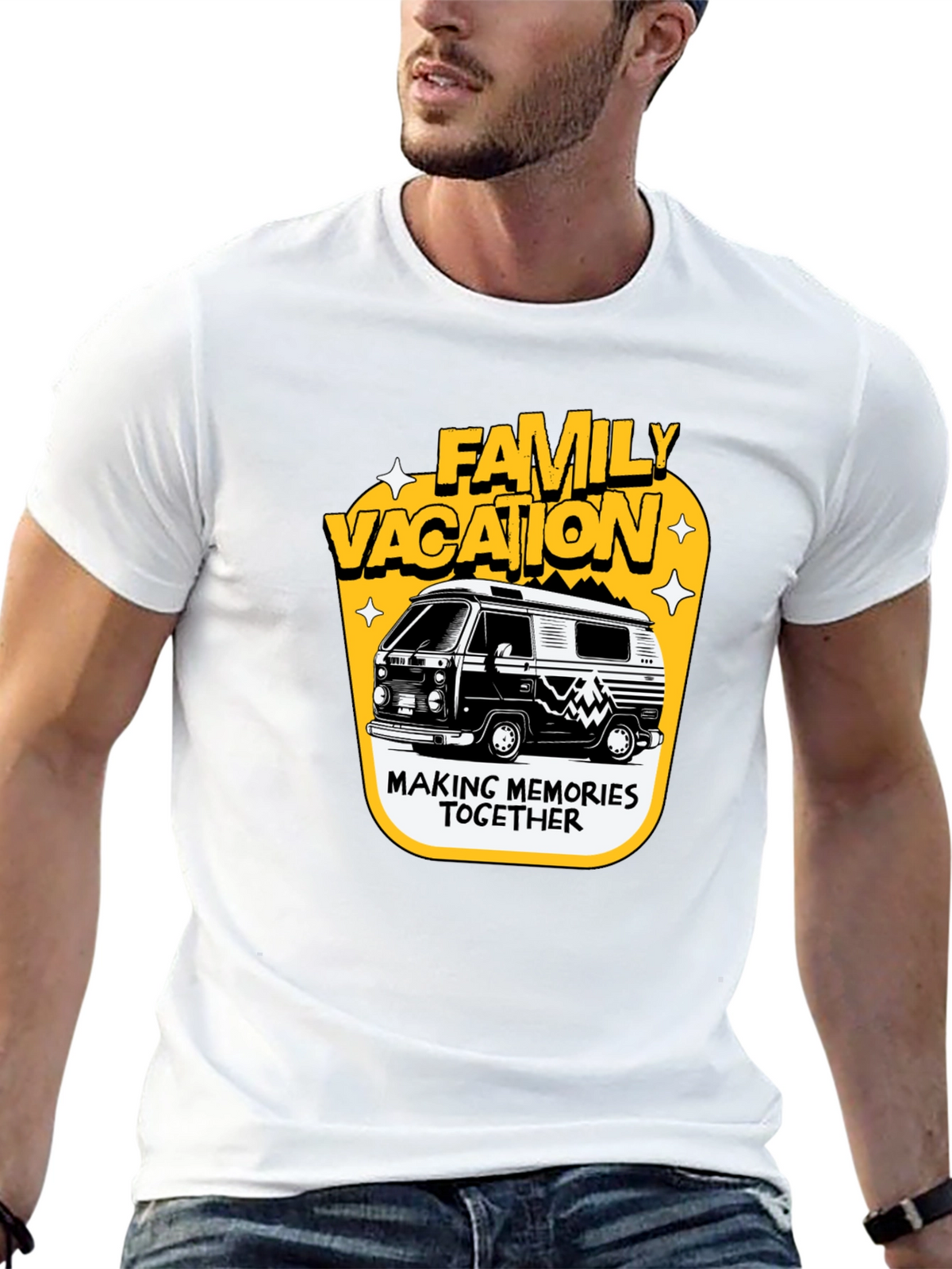Family Vacation Camper Van Graphic Tee