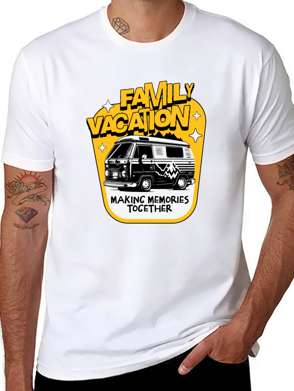 Family Vacation Camper Van Graphic Tee