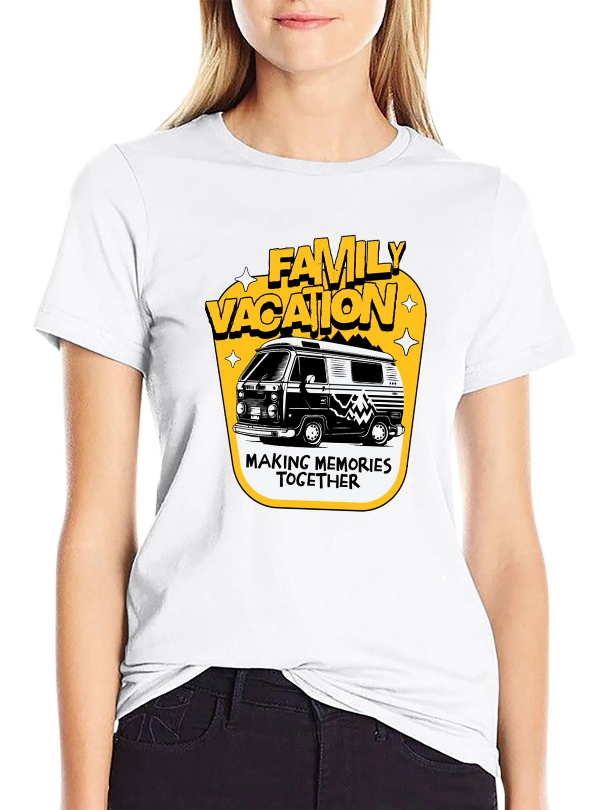 Family Vacation Camper Van Graphic Tee