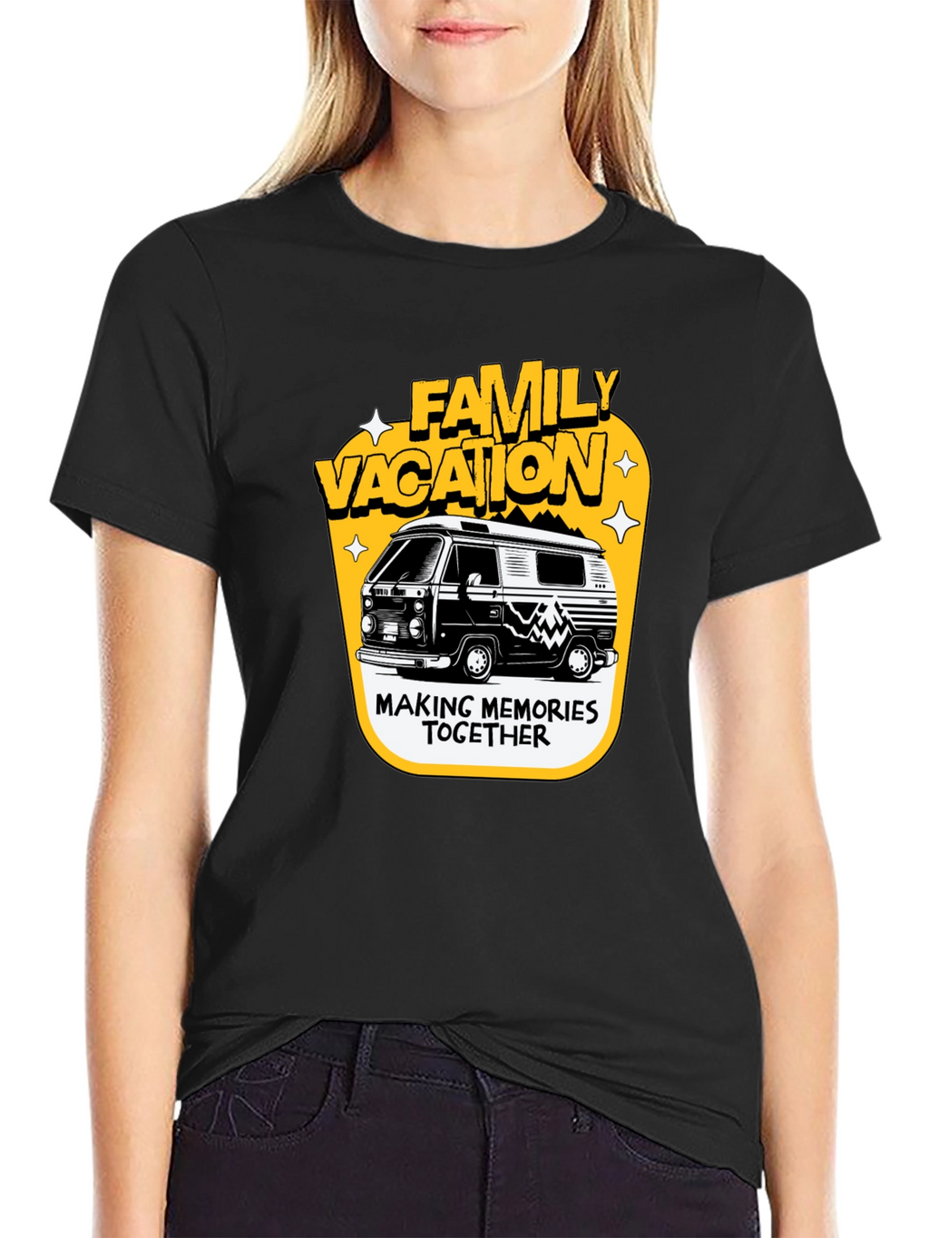 Family Vacation Camper Van Graphic Tee