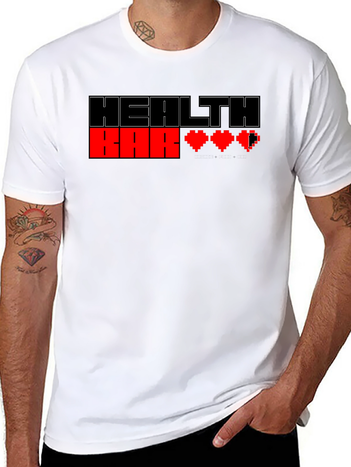 Health Bar Pixel Art Gamer T-Shirt