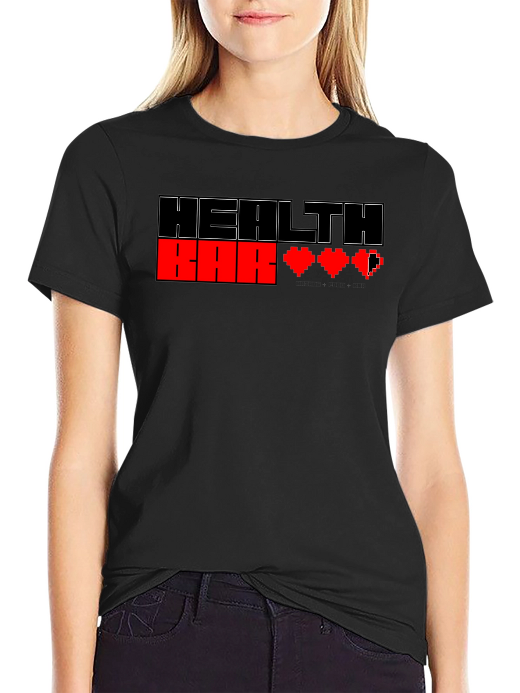 Health Bar Pixel Art Gamer T-Shirt