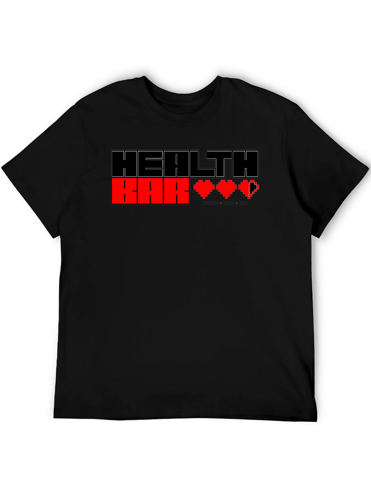 Health Bar Pixel Art Gamer T-Shirt