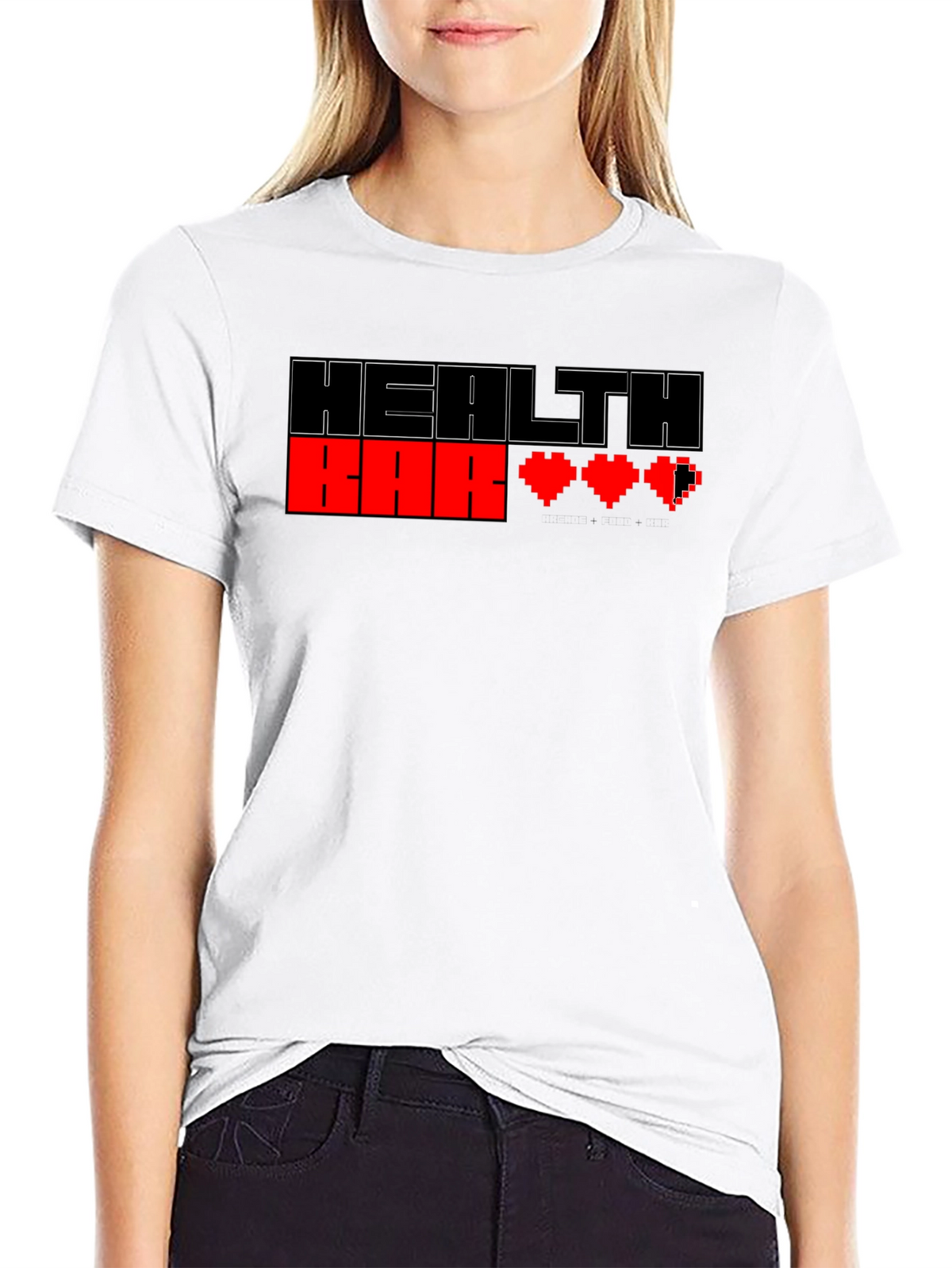 Health Bar Pixel Art Gamer T-Shirt