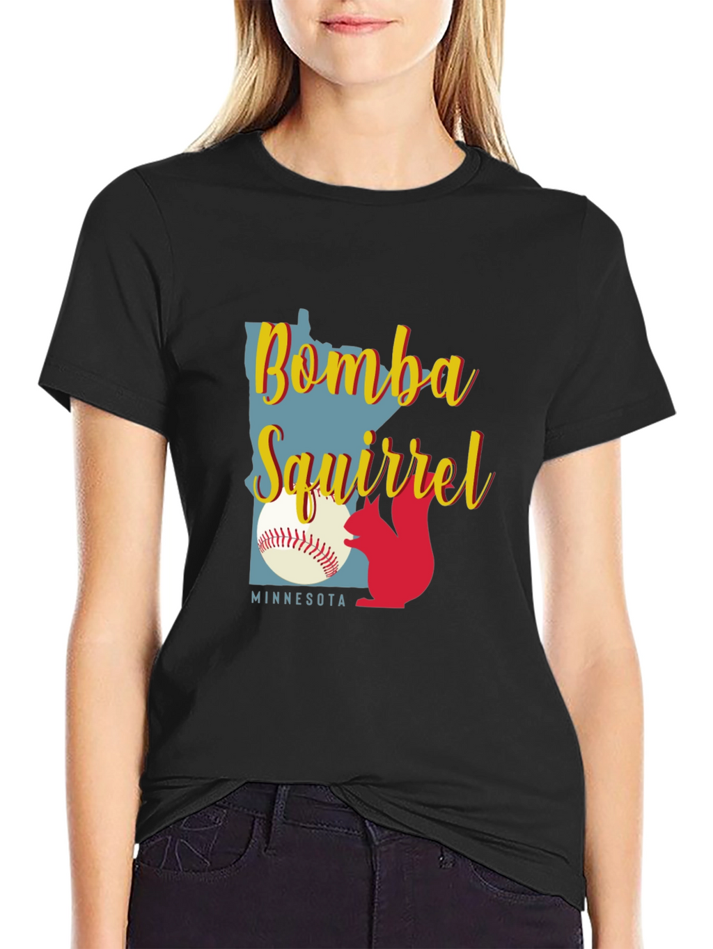 Bombs Squirrel Minnesota Baseball Graphic Tee