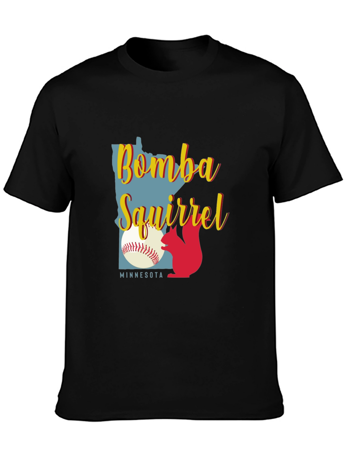 Bombs Squirrel Minnesota Baseball Graphic Tee