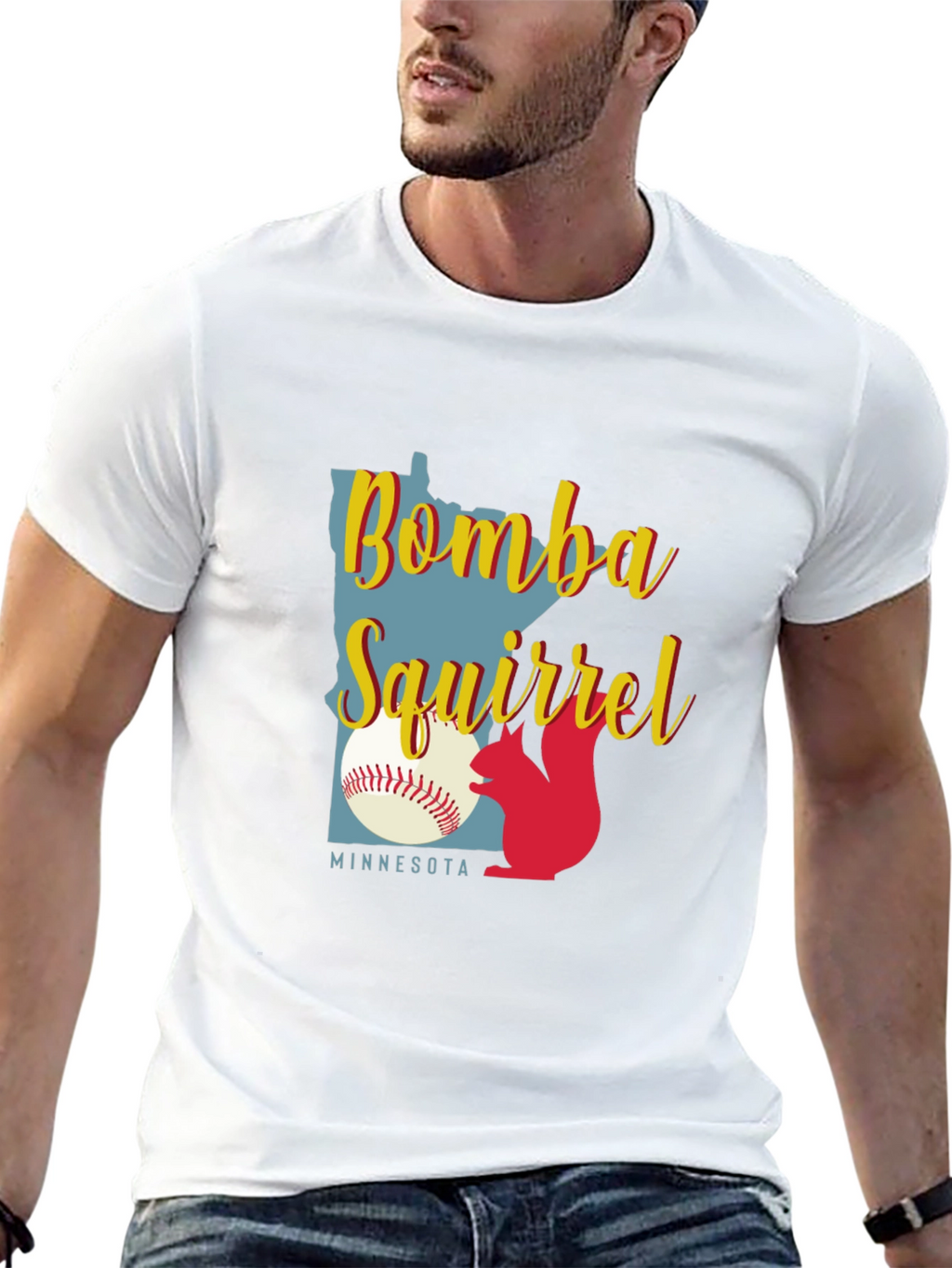 Bombs Squirrel Minnesota Baseball Graphic Tee