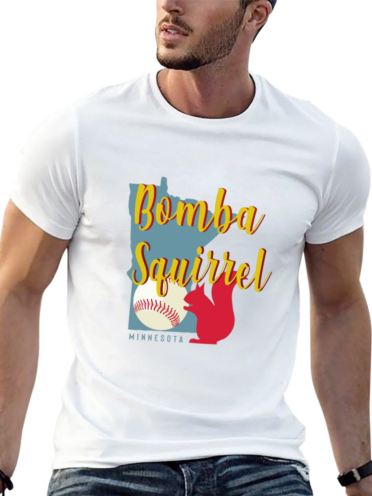 Bombs Squirrel Minnesota Baseball Graphic Tee