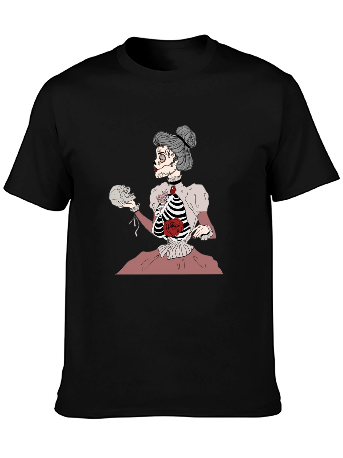Skeleton Lady T-Shirt - Unique Goth Style Tee