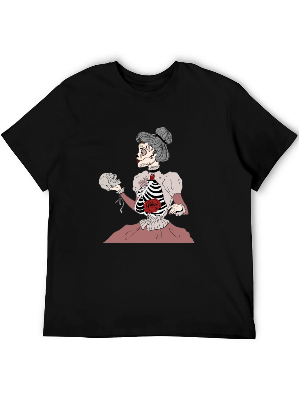 Skeleton Lady T-Shirt - Unique Goth Style Tee