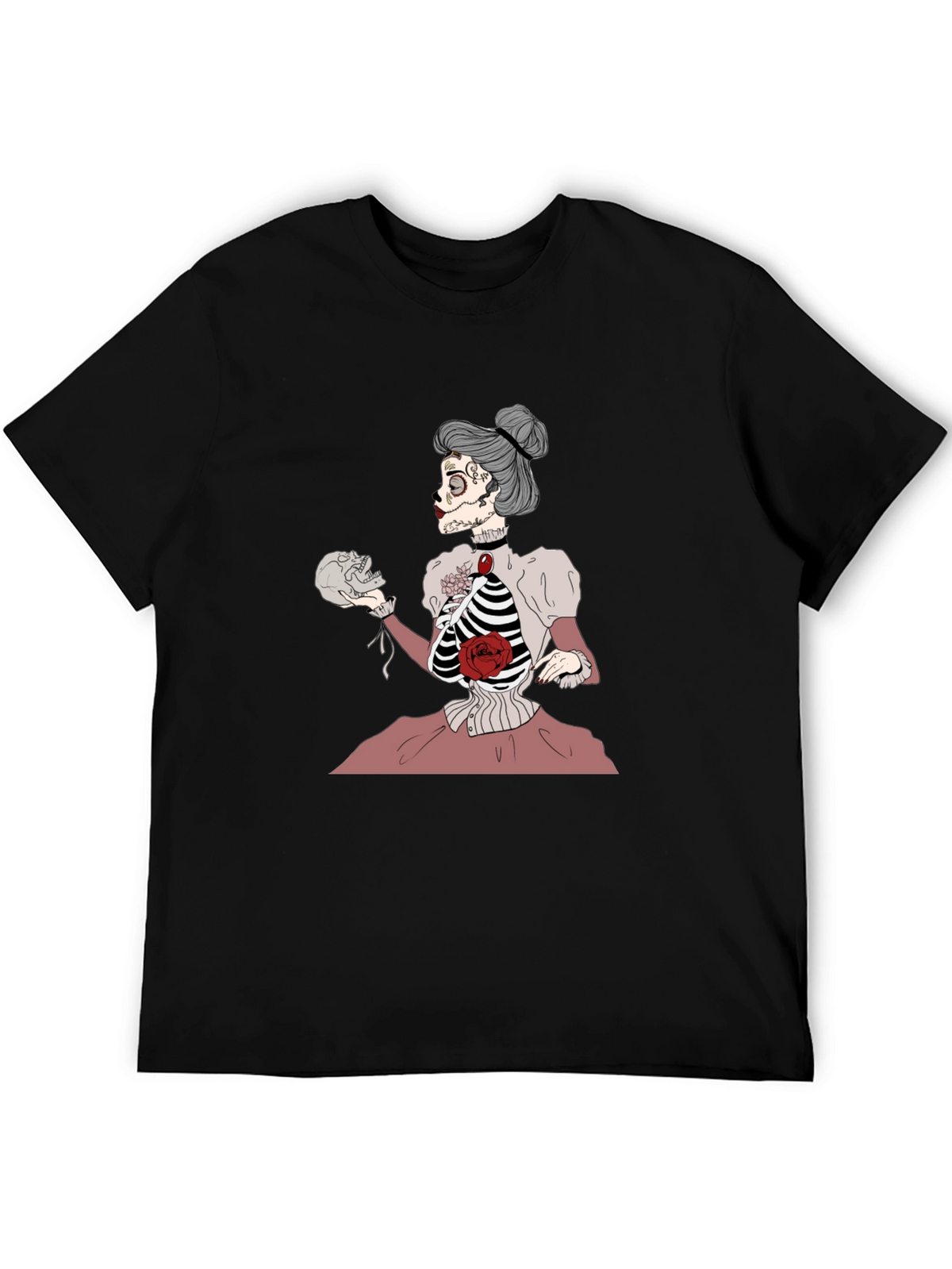 Skeleton Lady T-Shirt - Unique Goth Style Tee