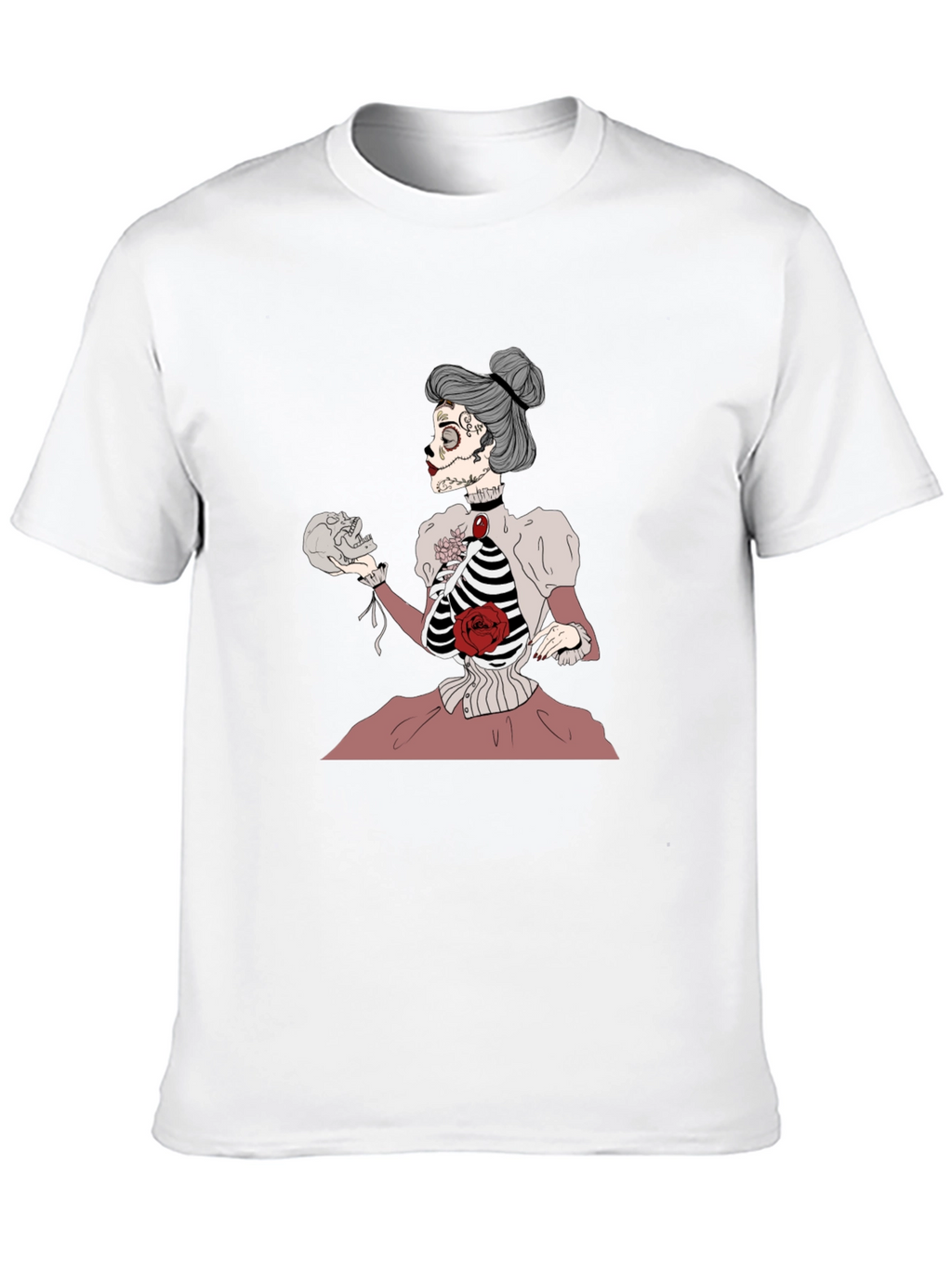 Skeleton Lady T-Shirt - Unique Goth Style Tee