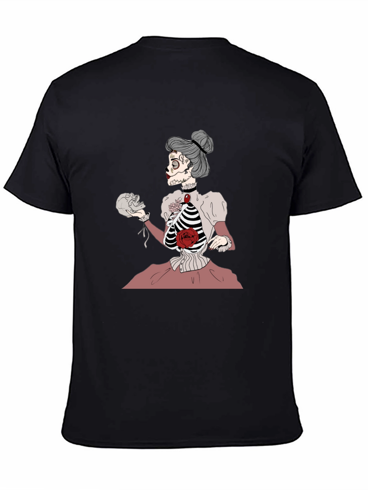Skeleton Lady T-Shirt - Unique Goth Style Tee