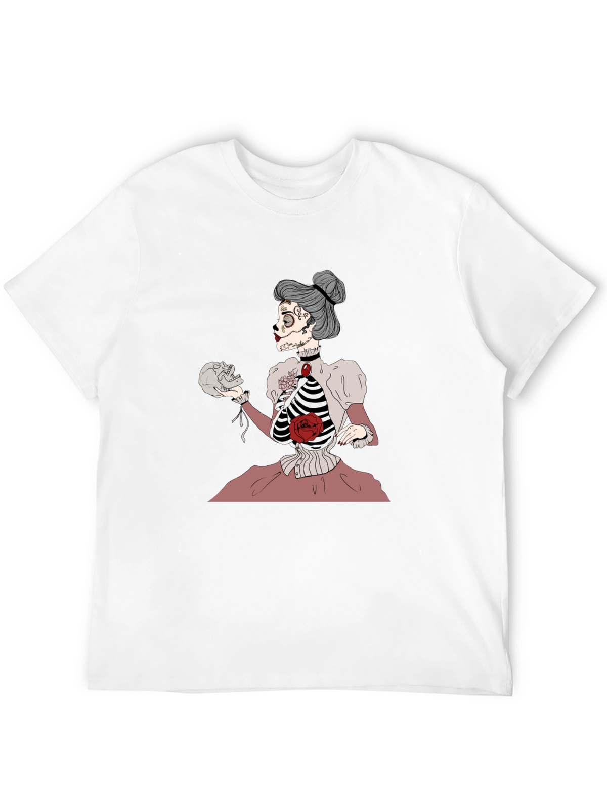 Skeleton Lady T-Shirt - Unique Goth Style Tee