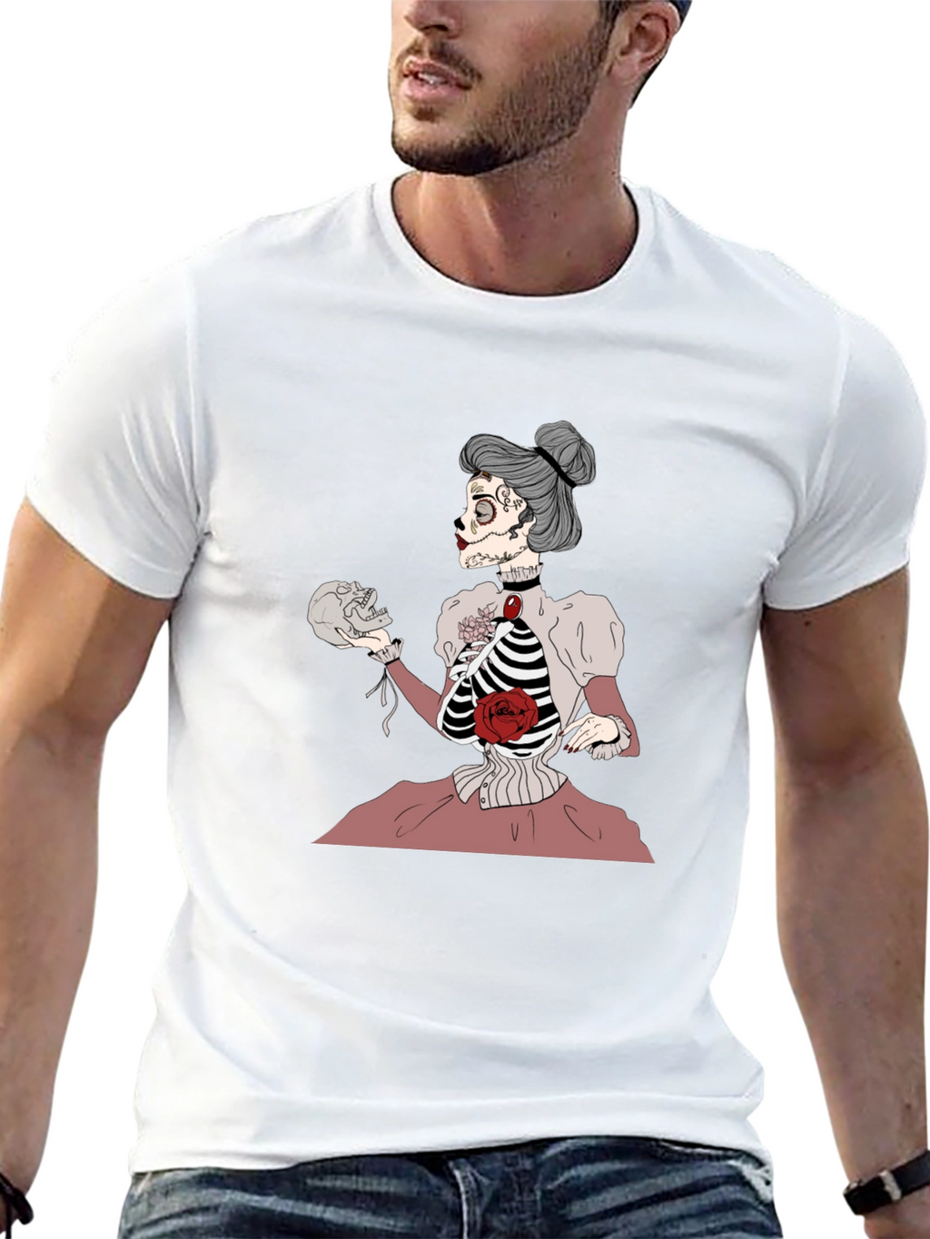 Skeleton Lady T-Shirt - Unique Goth Style Tee