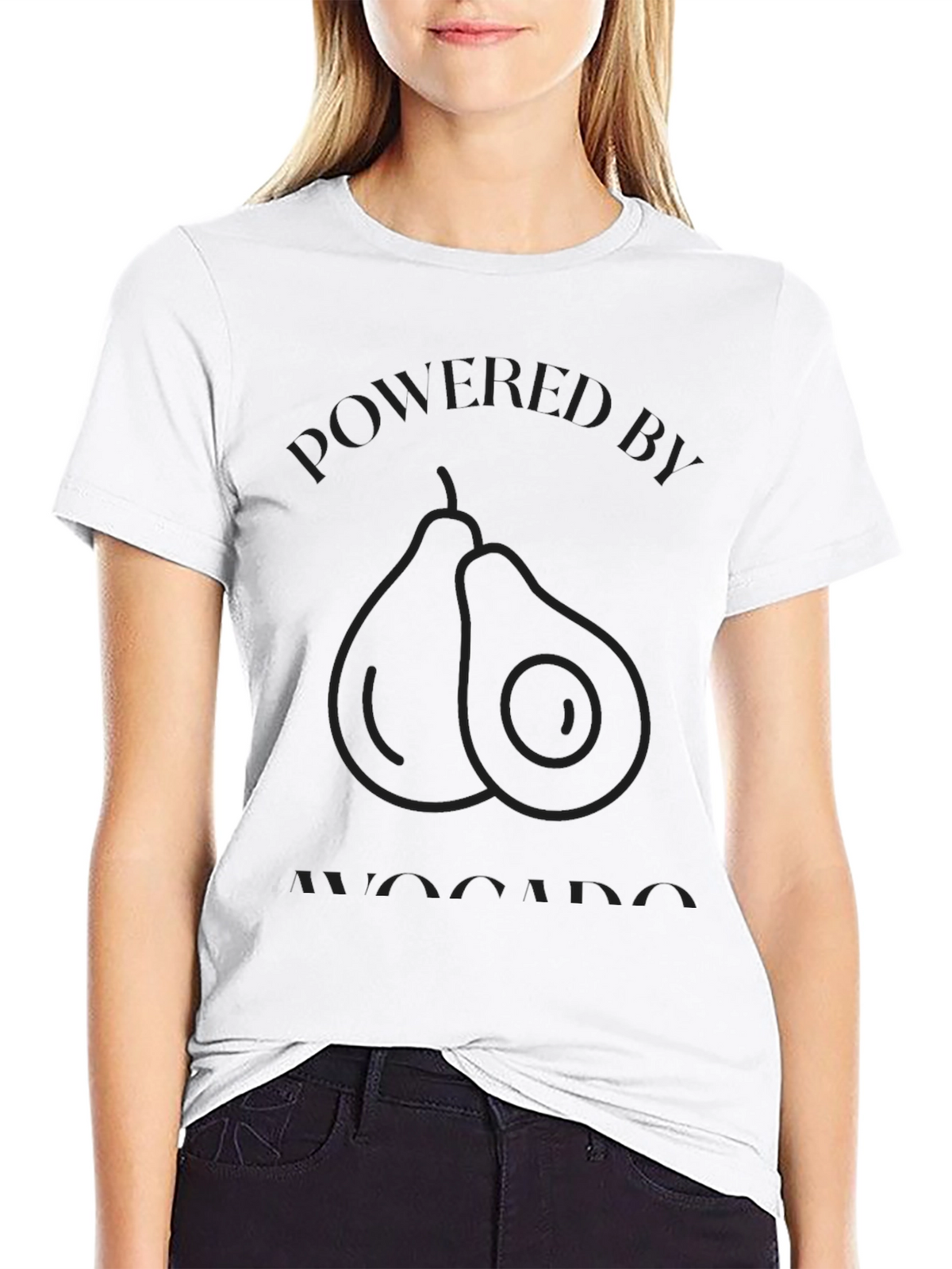 Powered by Avocado Black T-Shirt