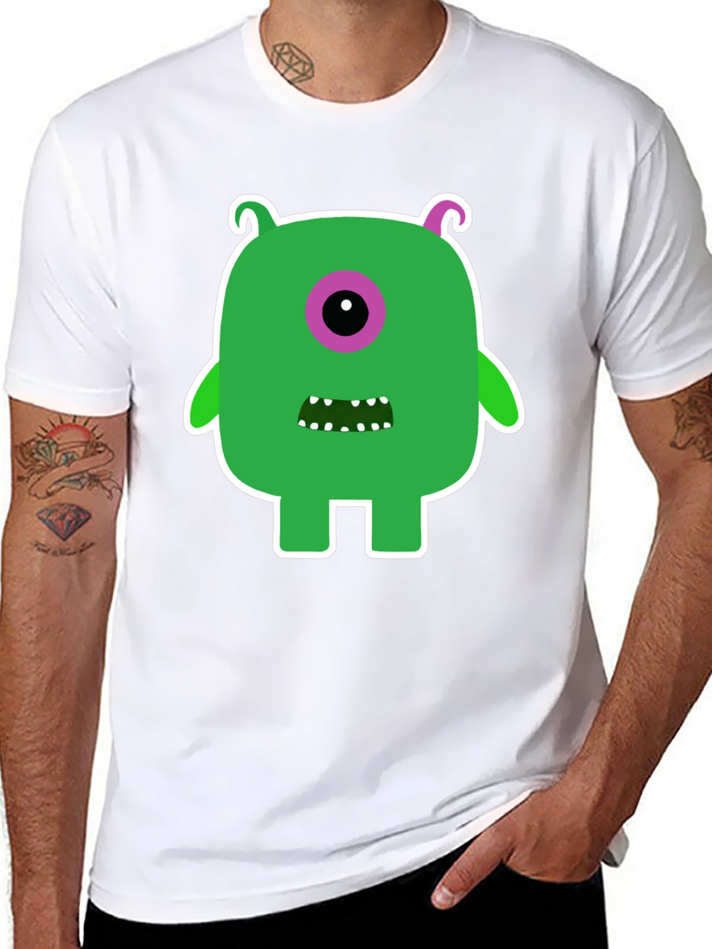 Monster Graphic Tee -  Funky One-Eyed Character