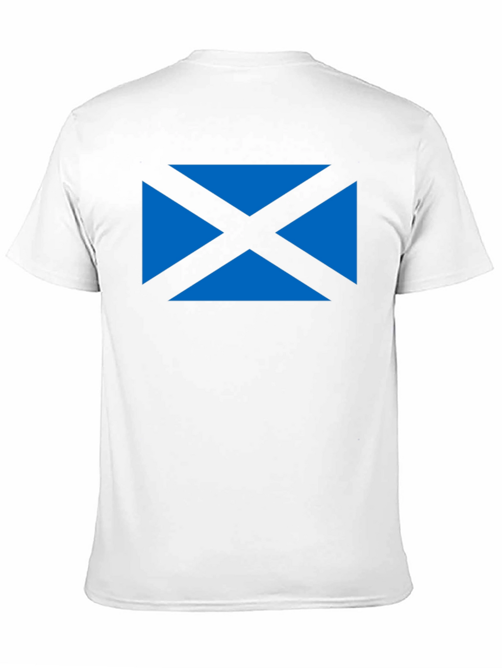 Scottish Saltire Flag Graphic Tee - Black Cotton T-Shirt