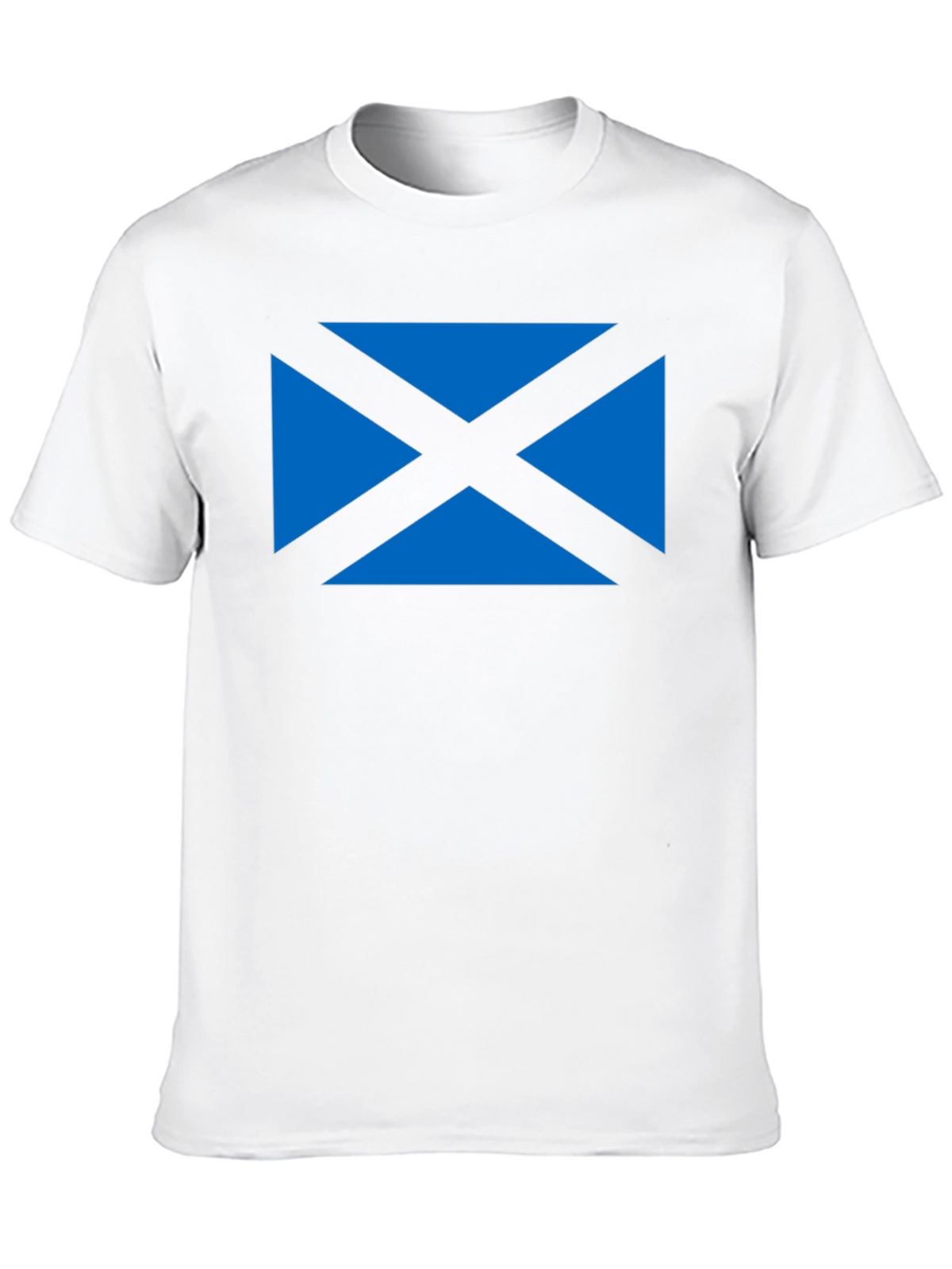 Scottish Saltire Flag Graphic Tee - Black Cotton T-Shirt