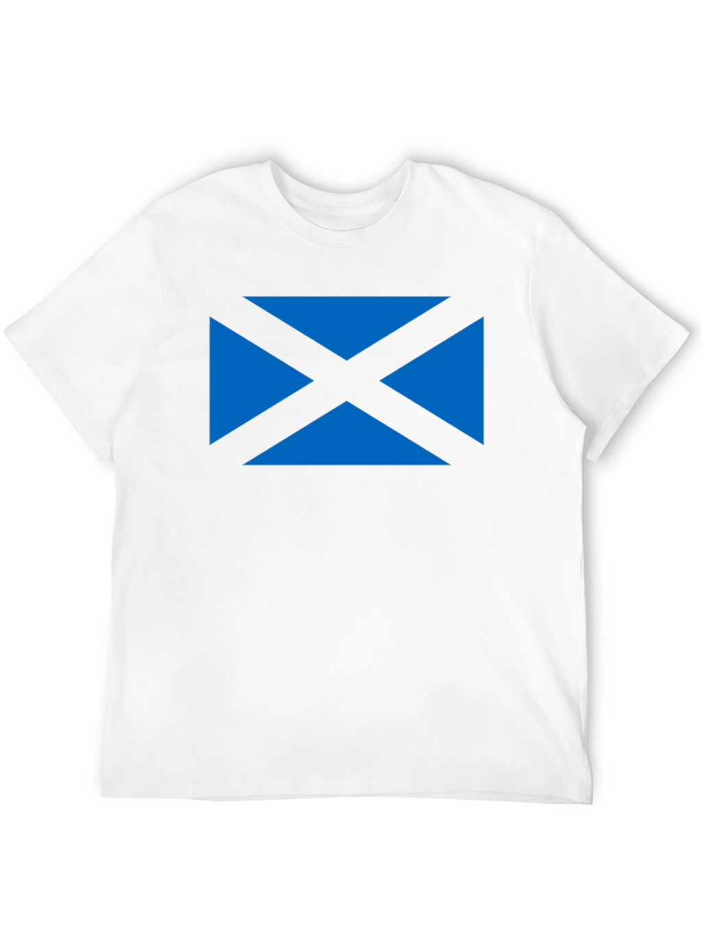 Scottish Saltire Flag Graphic Tee - Black Cotton T-Shirt