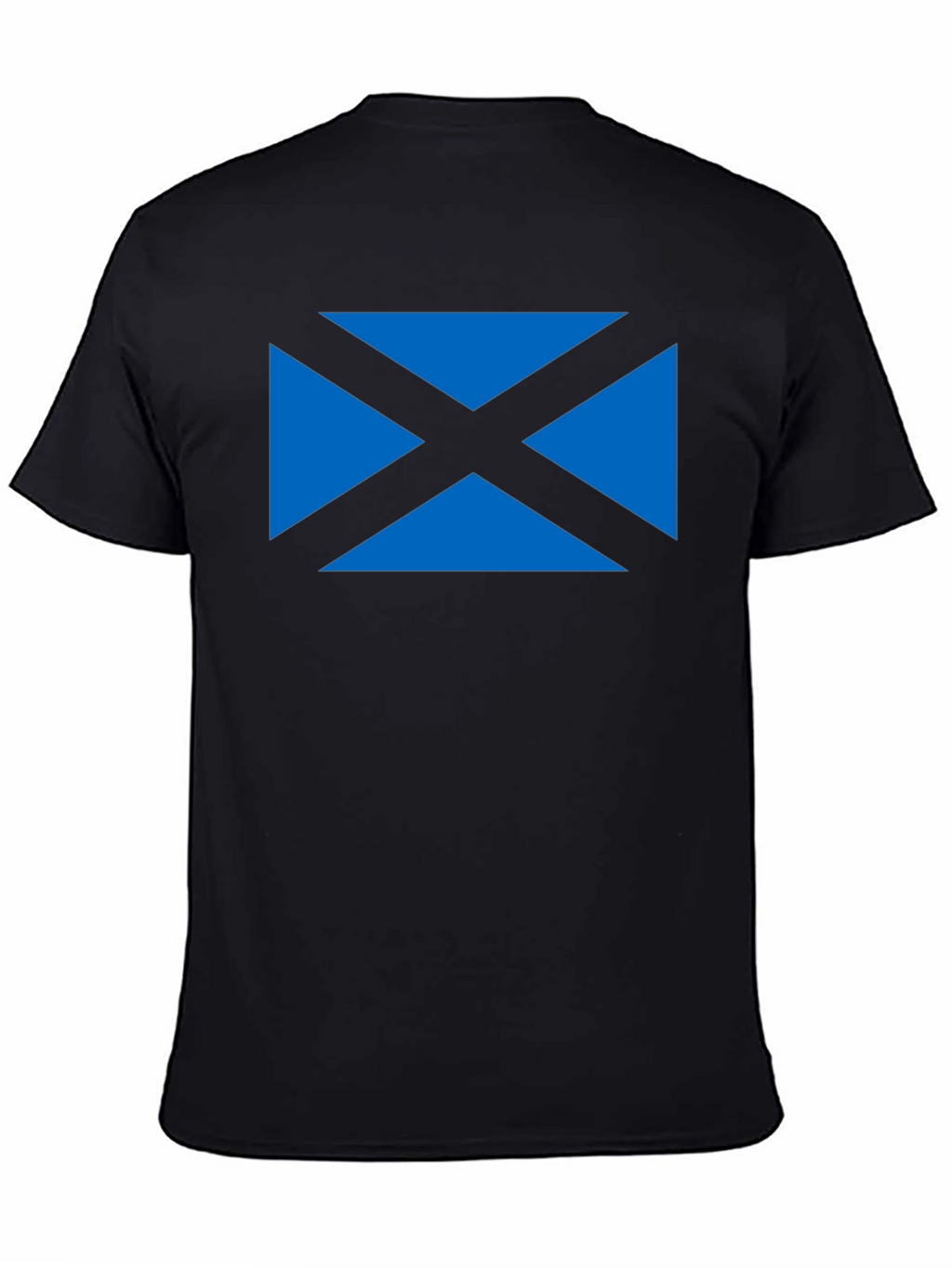 Scottish Saltire Flag Graphic Tee - Black Cotton T-Shirt