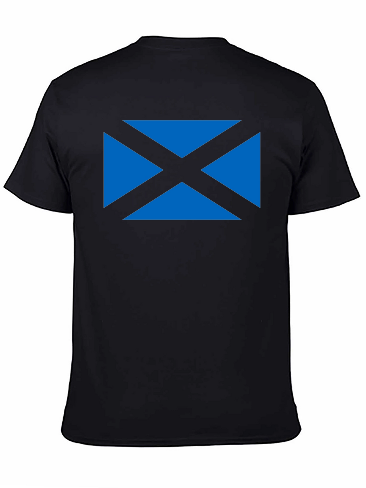 Scottish Saltire Flag Graphic Tee - Black Cotton T-Shirt