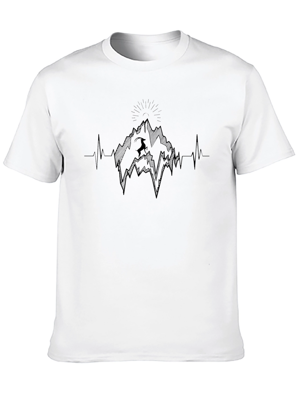 Mountain Heartbeat Black Tee