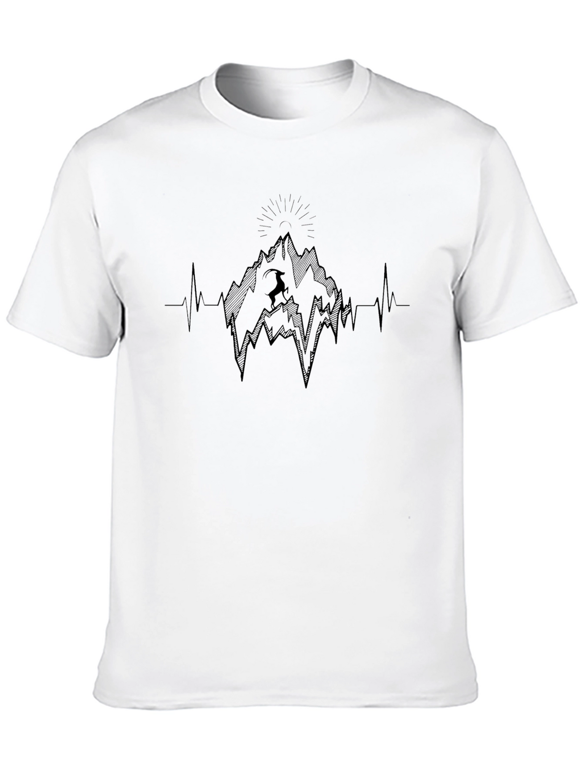 Mountain Heartbeat Black Tee