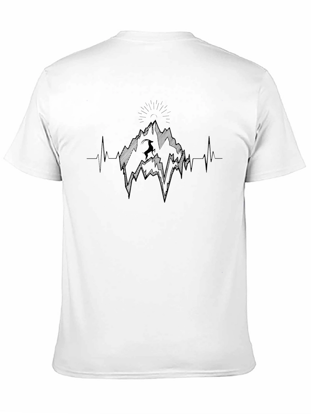 Mountain Heartbeat Black Tee