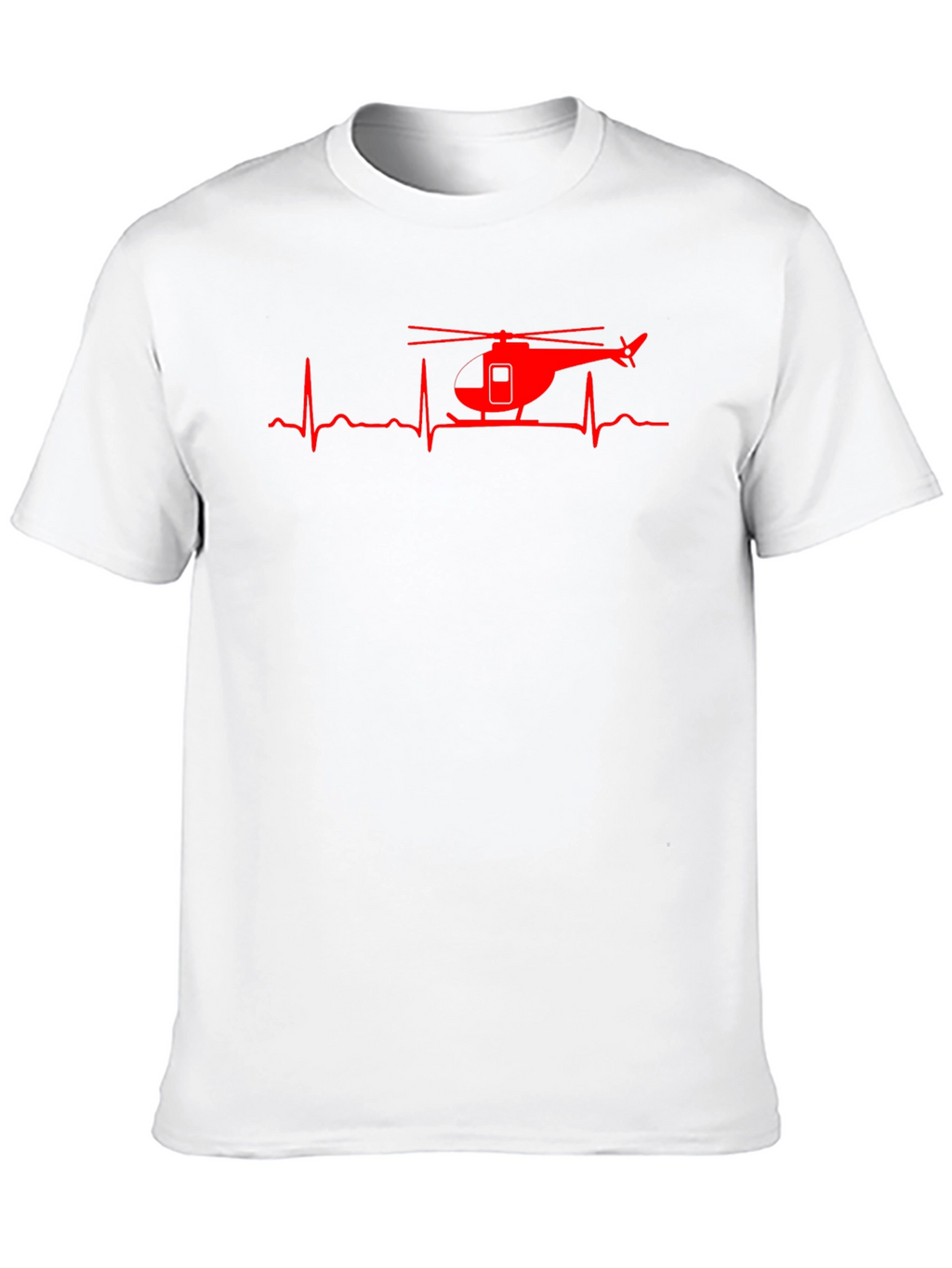 Helicopter Heartbeat Graphic Tee - Black