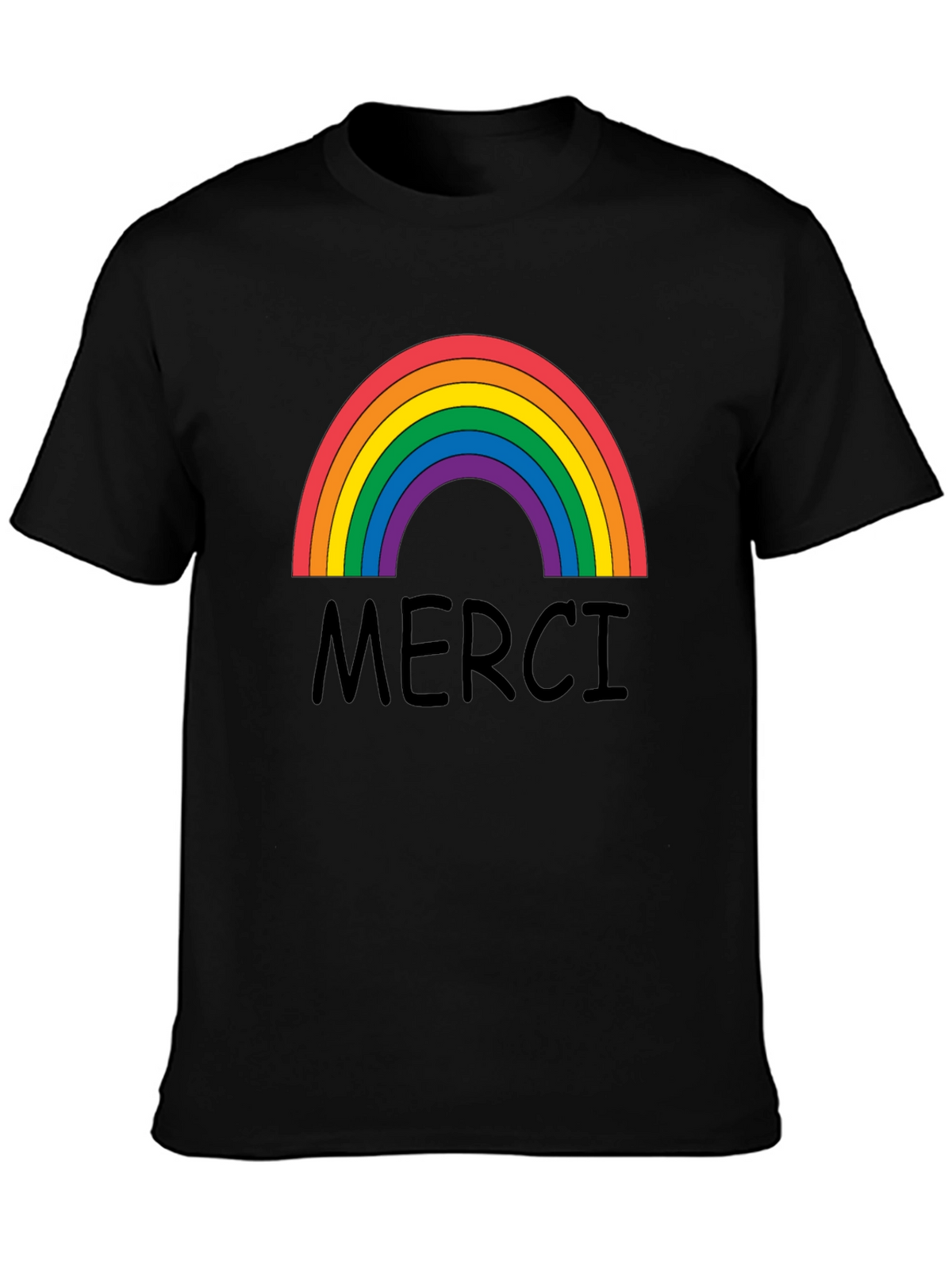 Merci Rainbow Graphic T-Shirt