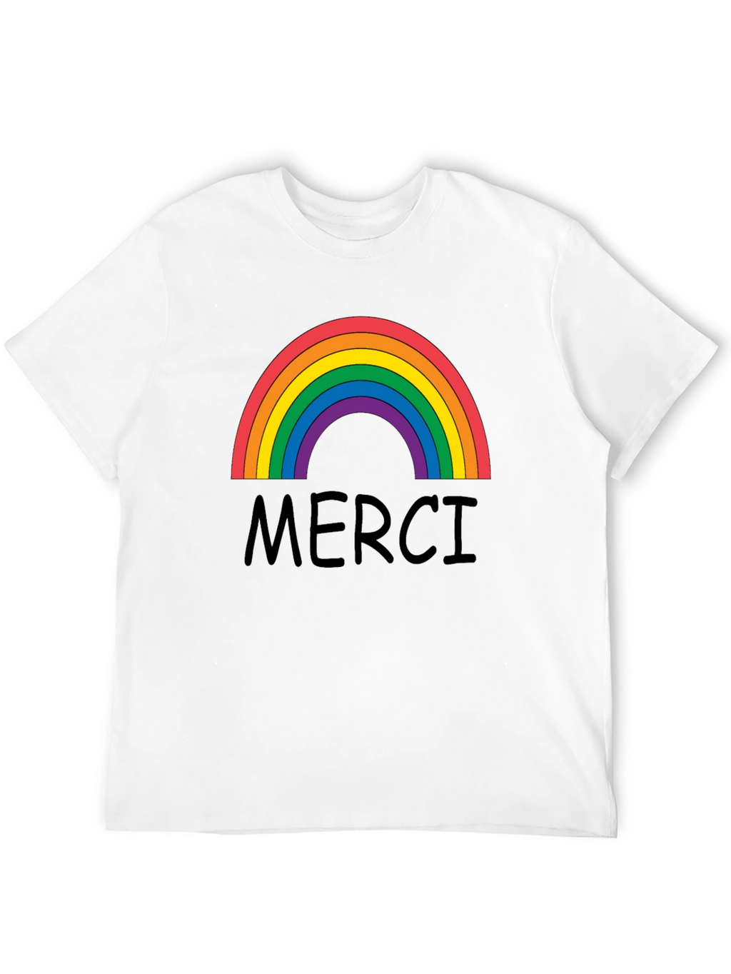Merci Rainbow Graphic T-Shirt