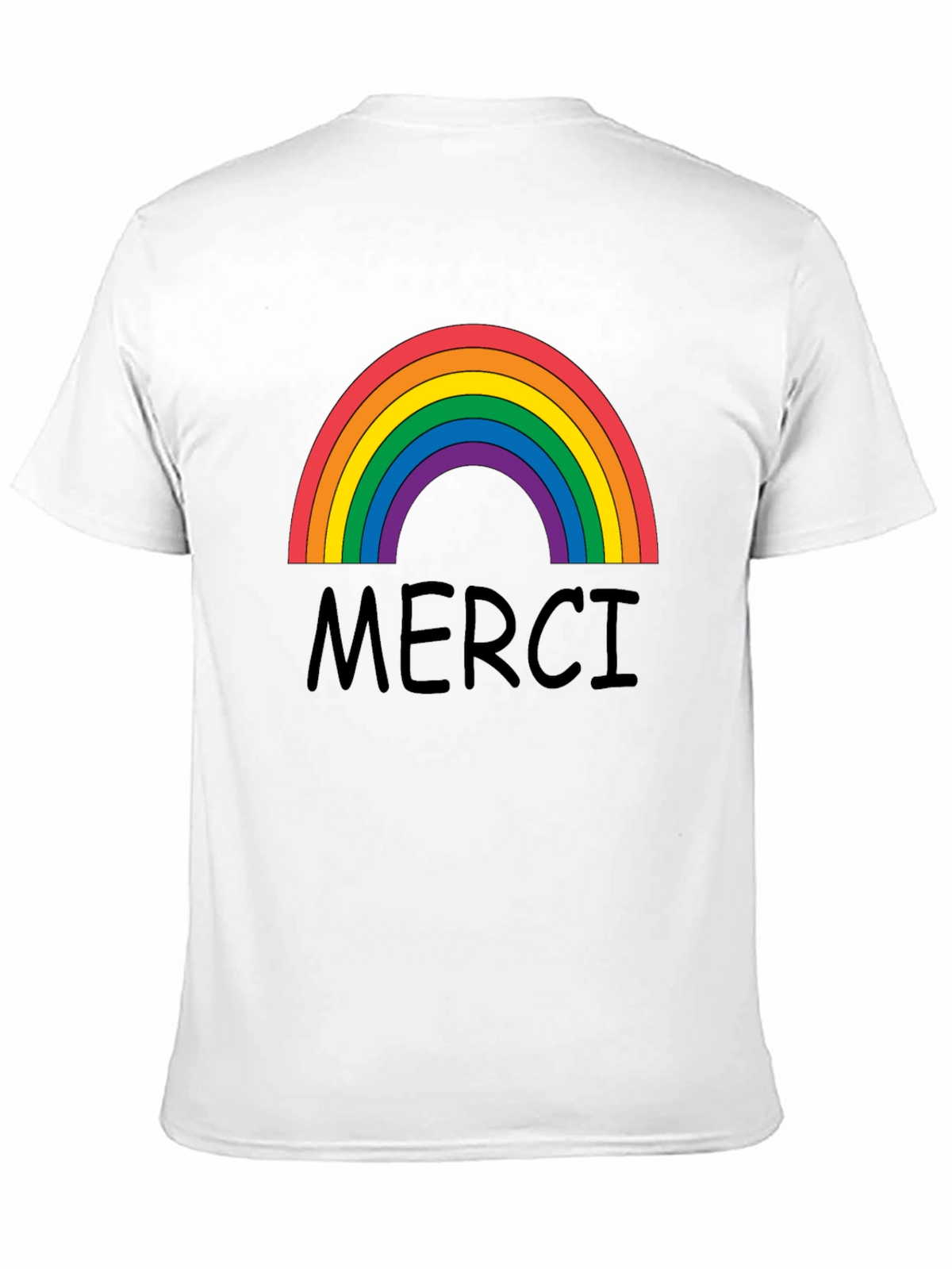 Merci Rainbow Graphic T-Shirt