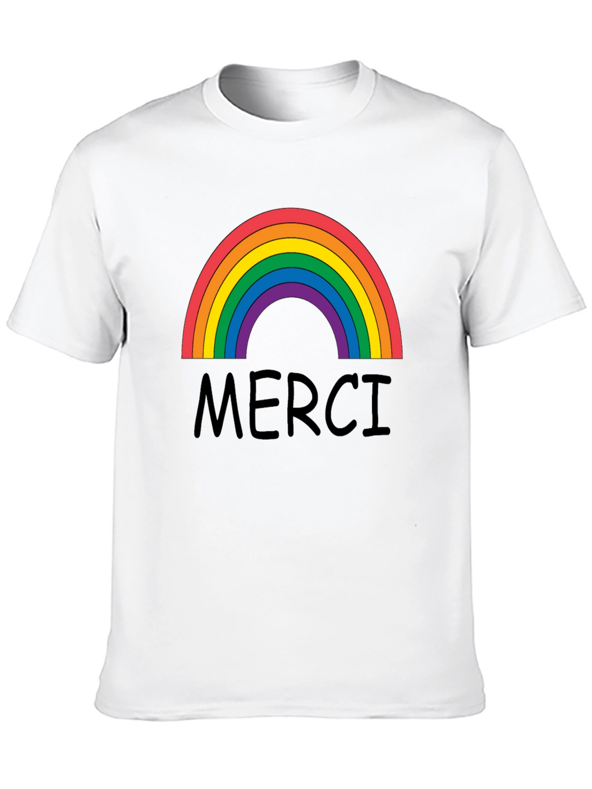 Merci Rainbow Graphic T-Shirt