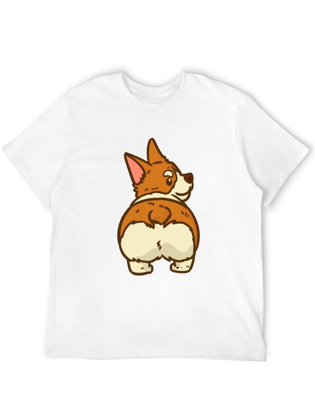 Funny Corgi Butt Black T-Shirt
