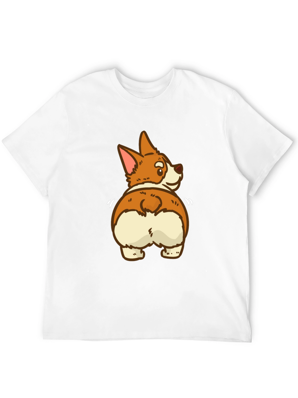 Funny Corgi Butt Black T-Shirt