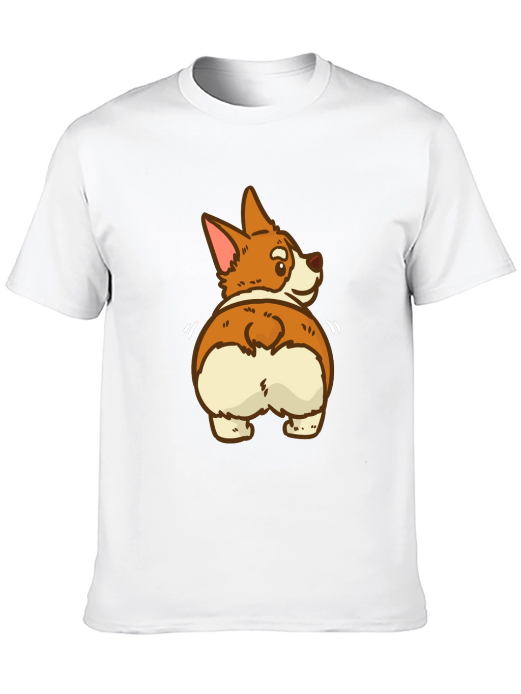 Funny Corgi Butt Black T-Shirt