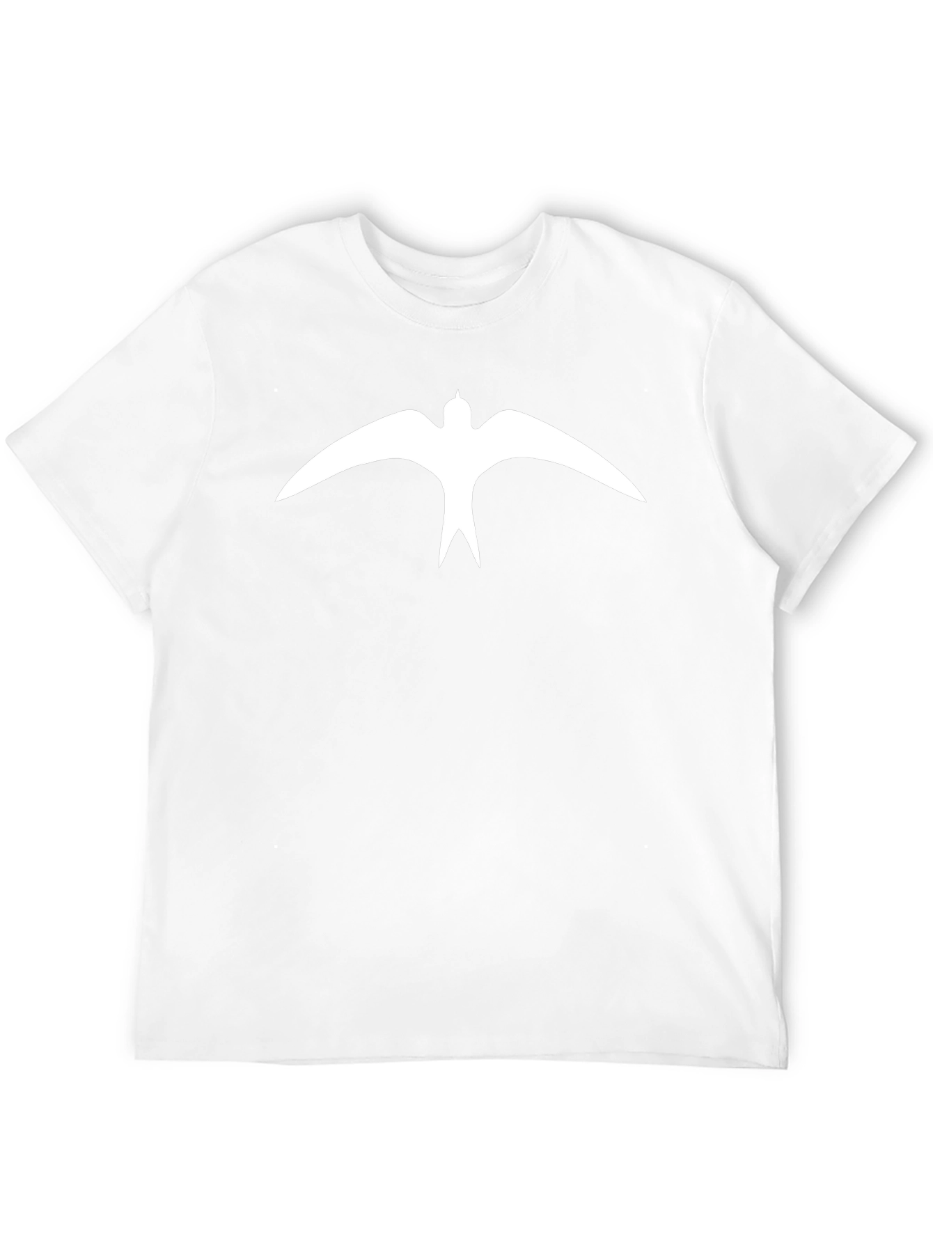 Stylish Black T-Shirt with White Bird Graphic
