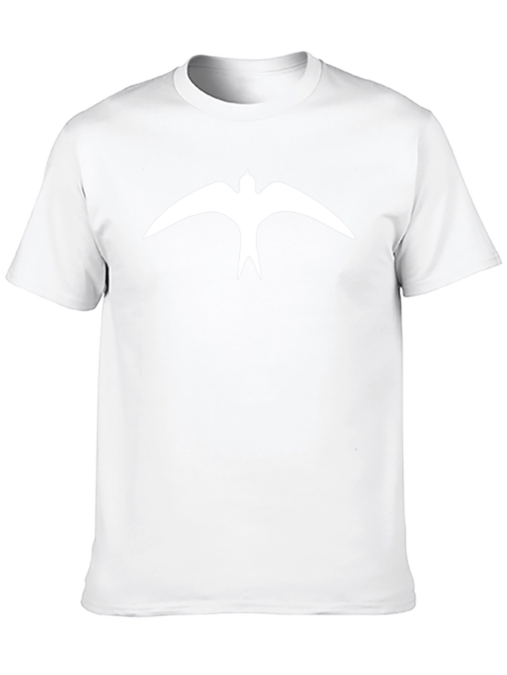 Stylish Black T-Shirt with White Bird Graphic