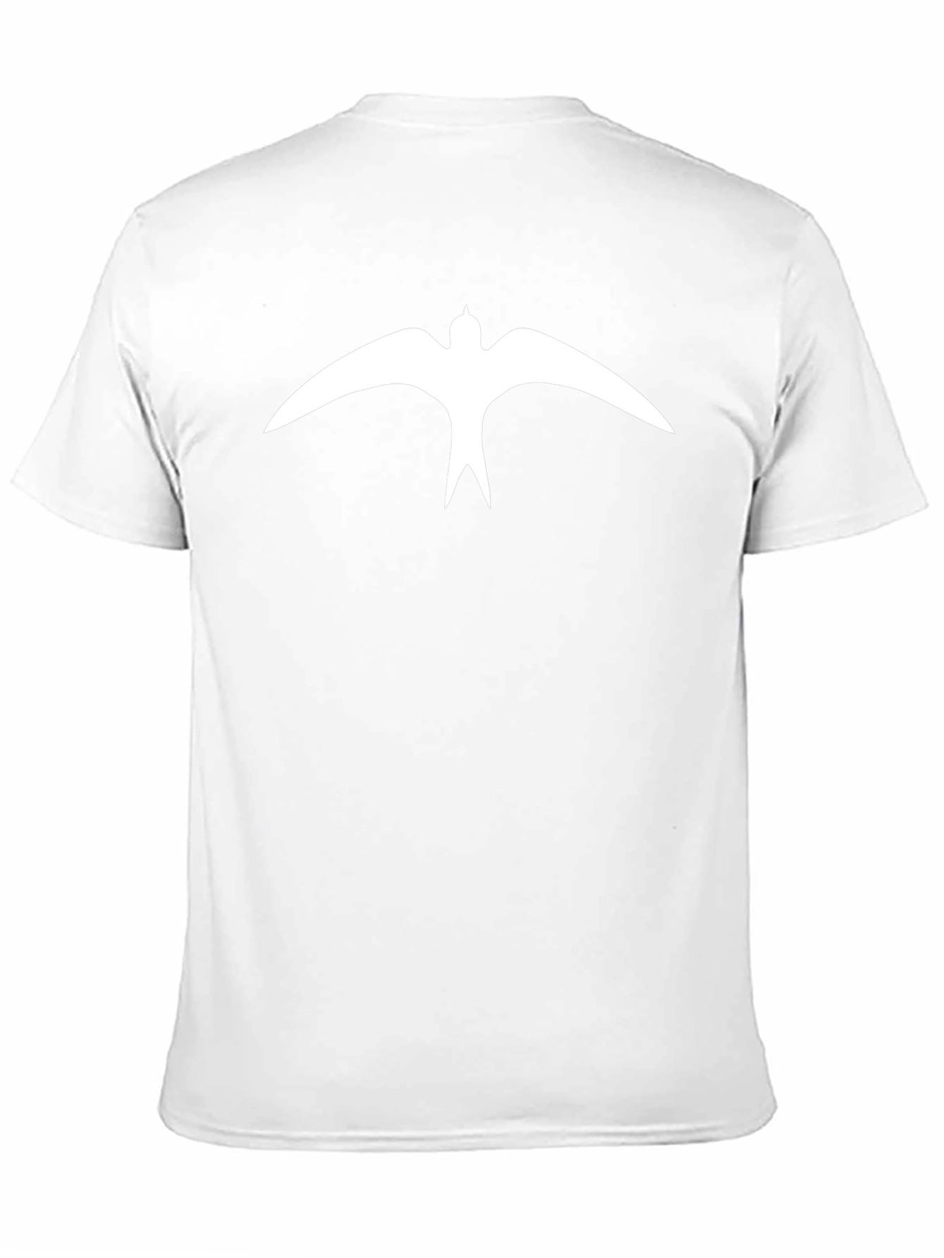 Stylish Black T-Shirt with White Bird Graphic