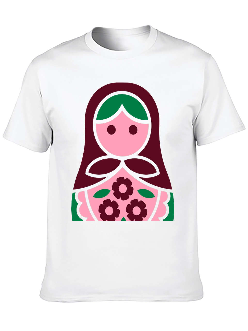 Matryoshka Doll Graphic Tee - Black Cotton Shirt