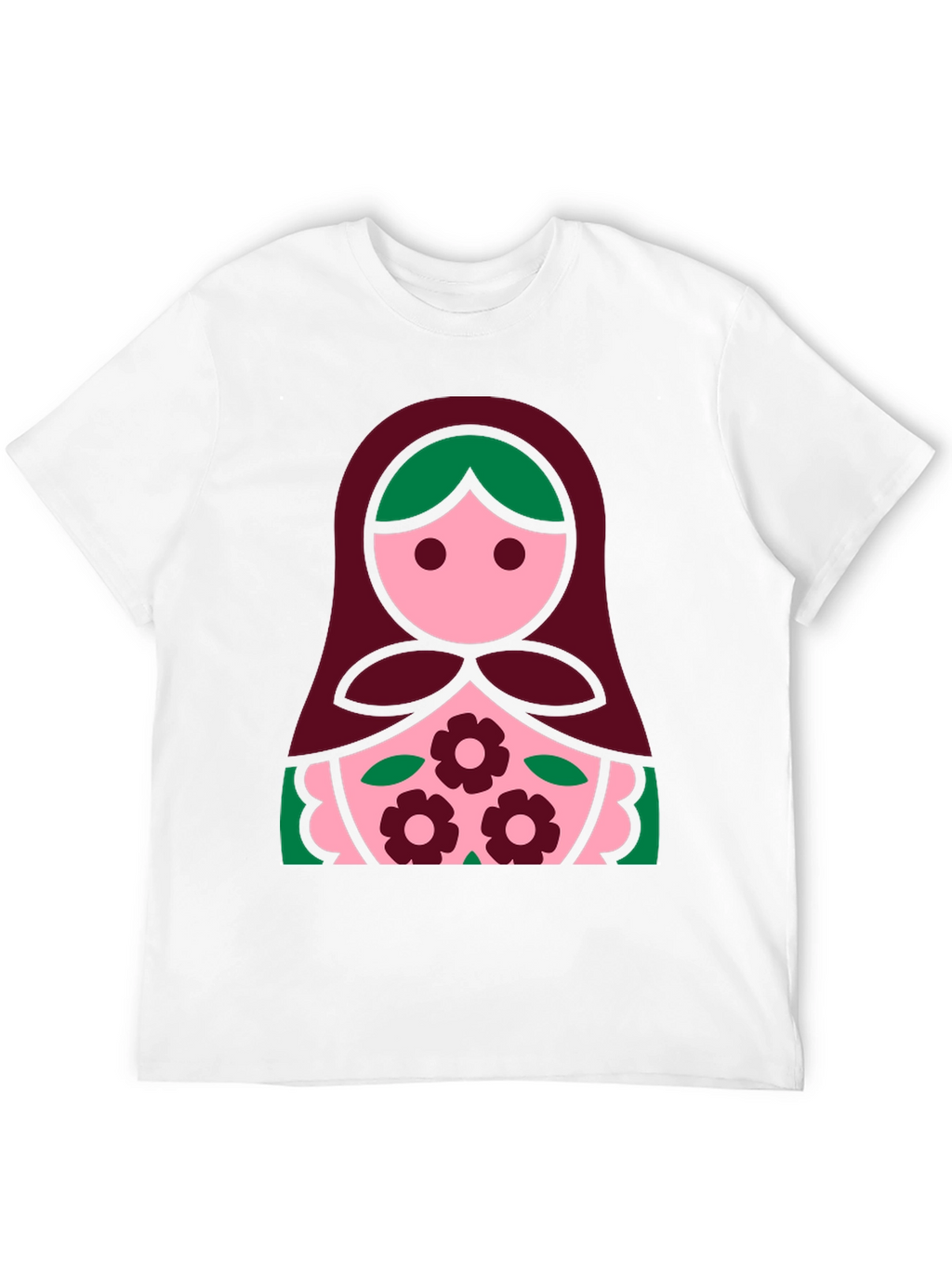 Matryoshka Doll Graphic Tee - Black Cotton Shirt
