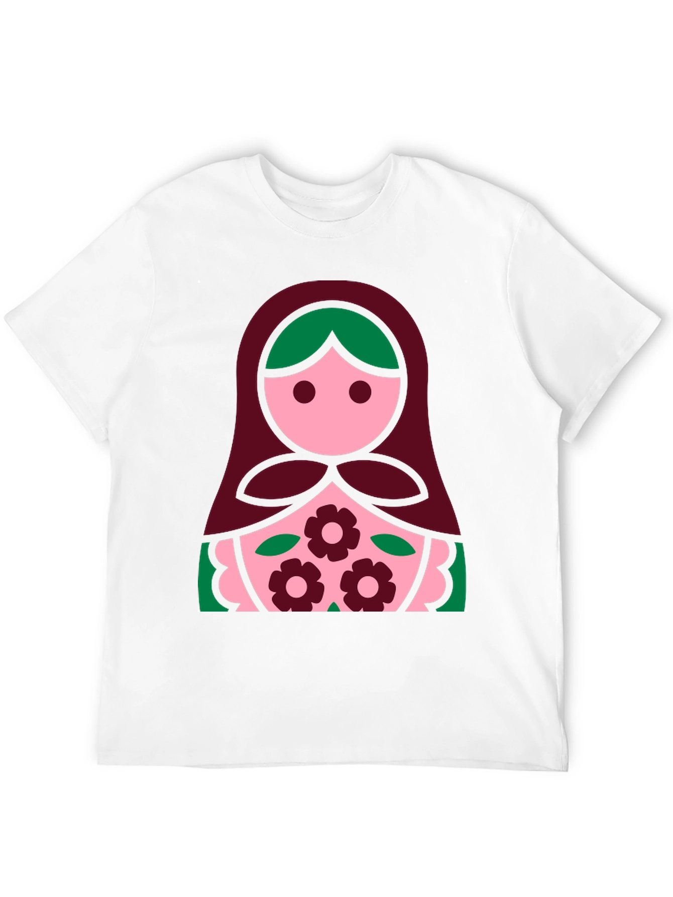 Matryoshka Doll Graphic Tee - Black Cotton Shirt